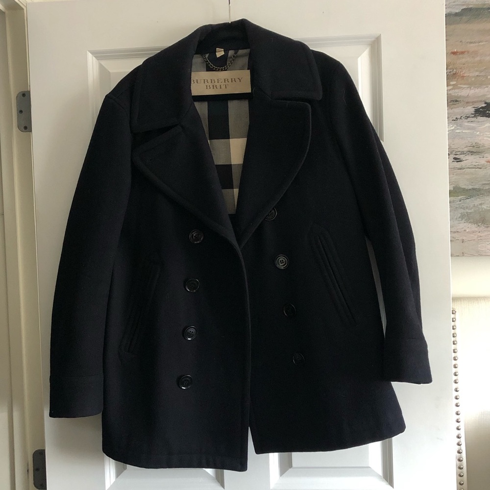Burberry Brit Men’s Navy Peacoat